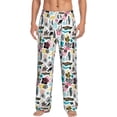 thumbnail image 2 of Goofa Dinosaur Printed Soft Pajama Pants for Men, Wide Leg Comfy Casual Lounge Yoga Pants-XX-Large, 2 of 9