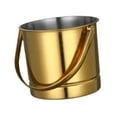 thumbnail image 5 of CoudarTitie 1.5L Ice Bucket Drink Tub Holder Portable Handle Multipurpose Metal Ice Pail for Golden, 5 of 9