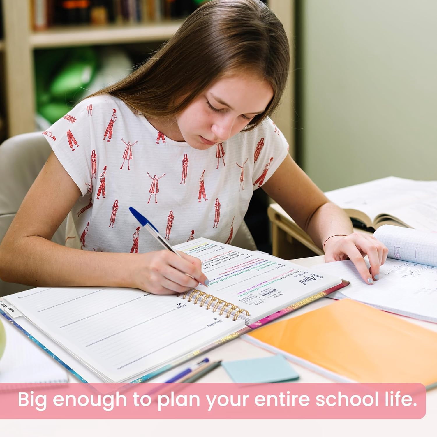 Academic Planner 2025-2026, Weekly and Monthly Calendar Planner Book, July 2025 – June 2026, Hardcover Organizer with Tabs, Perfect for Teachers, Students, Women & Men, A5 (6.4" x 8.5") - Pink