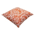 thumbnail image 4 of TreeWool (Pack of 2) Damask Accent Decorative Cotton Throw Pillow Covers (18 x 18 Inches, Orange), 4 of 6