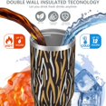 thumbnail image 3 of Leopard Print 30oz Handheld Travel Tumbler with Handle – Double Wall Stainless Steel Insulated Cup, Flip Straw Lid, Leak-Proof & BPA-Free for Hot and Cold Drinks – Durable Coffee & Juice Mug White, 3 of 6