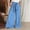 Blue, variant on HUPOM Palazzo Pants For Women Dressy Pants Chinos High Waist Rise Ankle Flare-Leg White M