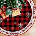 thumbnail image 2 of Christmas Tree Skirt 35.4 Inch, Funny Snowman Tree Skirts Snowman Christmas Decorations Indoor Gnomes Snowflakes Reindeer Winter Xmas Decorations for Home Party Holiday Decor A, 2 of 6