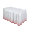 thumbnail image 2 of 2-Pack PEVA Waterproof Tablecloth & Table Skirt Set, 28.74x167.72 Inch Extra Long Disposable Party Table Cover, Adhesive Backing for Easy Installation, Reusable Banquet Decor for Weddings, Birthdays, 2 of 5