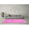 thumbnail image 3 of Ahgly Company Indoor Round Abstract Pink Modern Area Rugs, 3' Round, 3 of 4