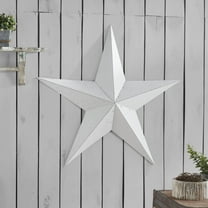 VHC Brands Patriotic Metal Star Speckled Distressed 36x36, Independence Day Decor, Decorative Wall Hanging, Rustic Farmhouse Decorations, Bright White, Black
