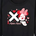 thumbnail image 3 of Mickey & Friends - Xo Minnie Mouse - Women's Lightweight French Terry Long Sleeve Shirt, 3 of 5
