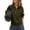 Army Green, variant on Dxzfnsa Half Button Sweatshirts for Women Women's Fashion Casual Solid Color Pullover Sweatshirts Loose Turndown Collar Long Sleeve Blouses Tops