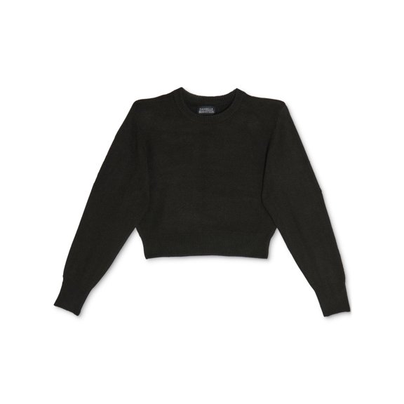 DANIELLE BERNSTEIN Womens Black Long Sleeve Jewel Neck Sweater L