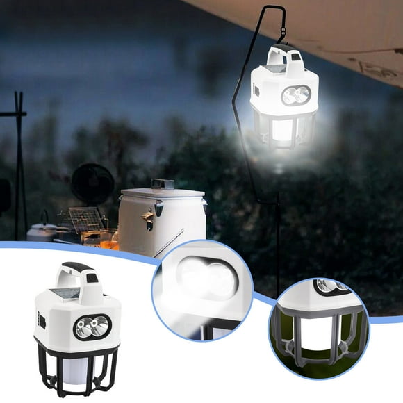 Canada Day Kcavykas Back to School Season,Solar Outdoor Camping Lamp USB Rechargeable Dual Light Source Outdoor Searchlight Street Lamp Night Markets Lamp