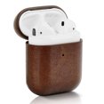 thumbnail image 2 of Funda para AirPods, Icarer Funda de cuero genuino [ultrafina] Funda protectora portátil a prueba de golpes con llavero para Apple AirPods1 y 2 Funda para auriculares (luz LED visible), 2 of 5