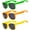 Green, Orange, Yellow, variant on Retro Square Sunglasses Womens Mens UV400 Protection Trendy Sun Glasses (3 Pack)