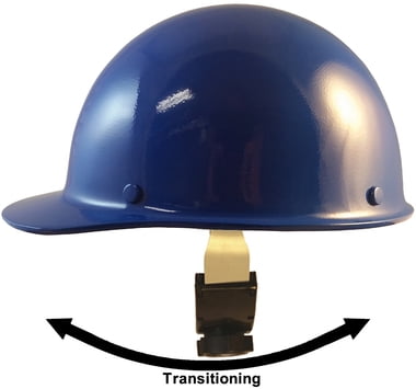 MSA Skull Guard Hard Hat - Fiberglass Cap Style With Swing Suspension - Custom Blue Color