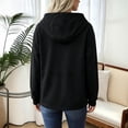 thumbnail image 5 of Horkkom Zip Up Hoodie Women Drawstring Long Sleeve Solid Color Sweatshirt Hooded Casual Crewneck Sweatshirt, S-2XL, 5 of 7