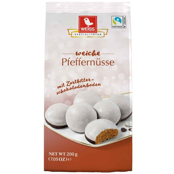 Weiss gingerbread cookies PFEFFERNUSSE with Chocolate bottom -200g/7.05 oz-
