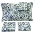 thumbnail image 5 of Modern Paisley Printed Green 4-Piece 1500 Supreme Collection Sheet Set Queen, 5 of 6