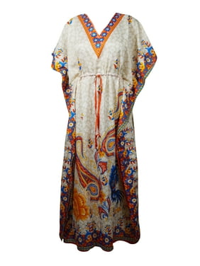 Mogul Women Maxi Caftan Dress Kimono Bohemian Resort Wear Beachwear Long Caftan One Size