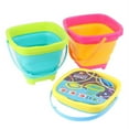 thumbnail image 2 of Portable Beach Bucket Sand Toy Foldable Collapsible Multi Purpose Plastic Pail, 2 of 6
