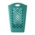 thumbnail image 3 of Mainstays Square Flexible Plastic Laundry Hamper Basket, Blue, All Ages, 3 of 6