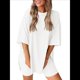 thumbnail image 2 of Traje Casual de Dos Piezas para Mujer, Camisa Holgada de Verano, Pantalones Cortos de Ciclismo, Ropa de Viaje para el Aeropuerto. L, 2 of 8