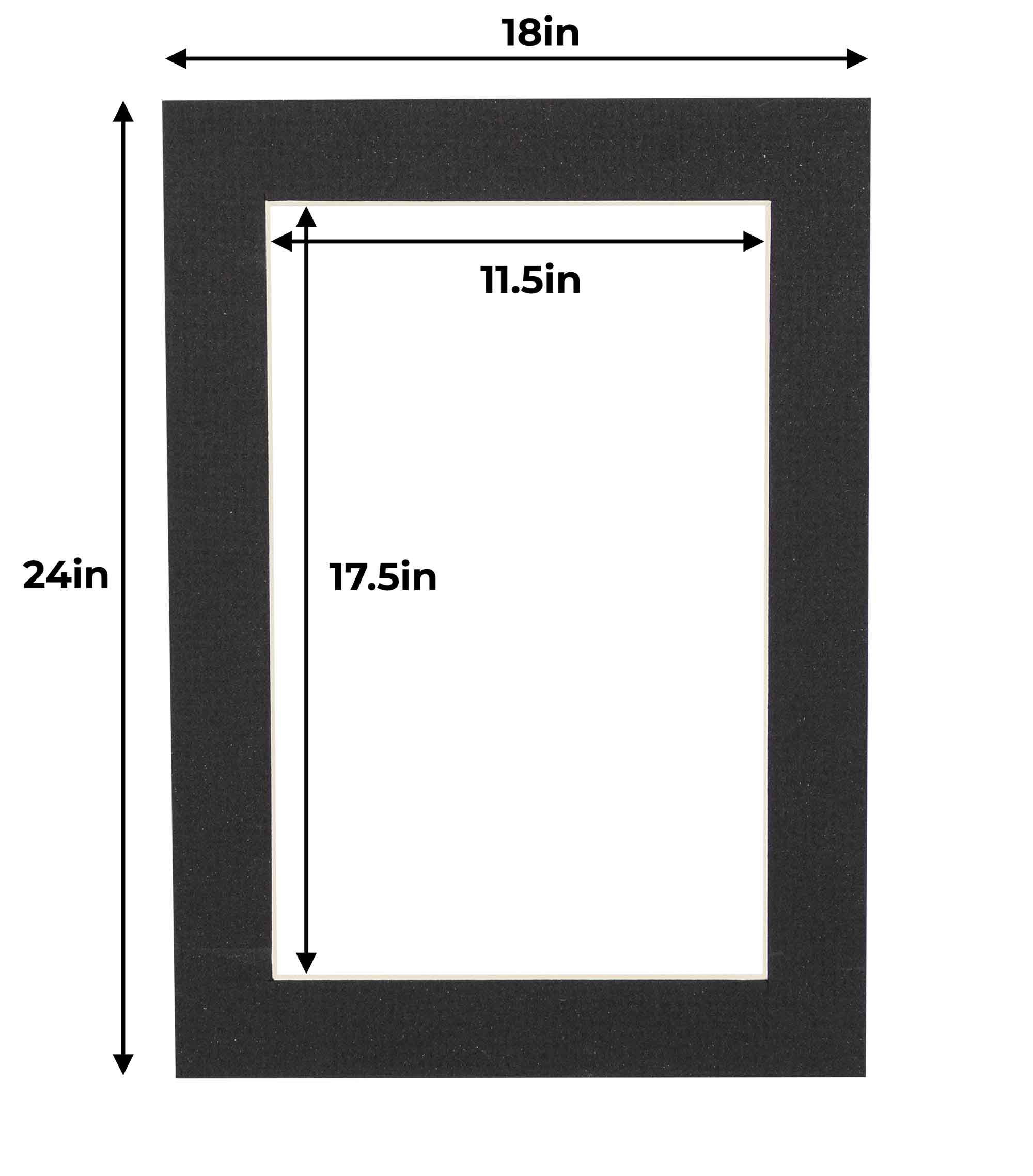 11x14 Mat for 12x16 Frame - Precut Mat Board Acid-Free Show Kit with  Backing Board, and Clear Bags Black 11x14 Photo Matte Made to Fit a 12x16  Picture