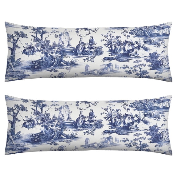 Retro Body Pillow Cover 20x54 - Spring Summer Long Pillow Case with Zipper - Soft Breathable Maternity Pillowcase - Full Body Pillow Protector - Aesthetic Bed Pillow Cover