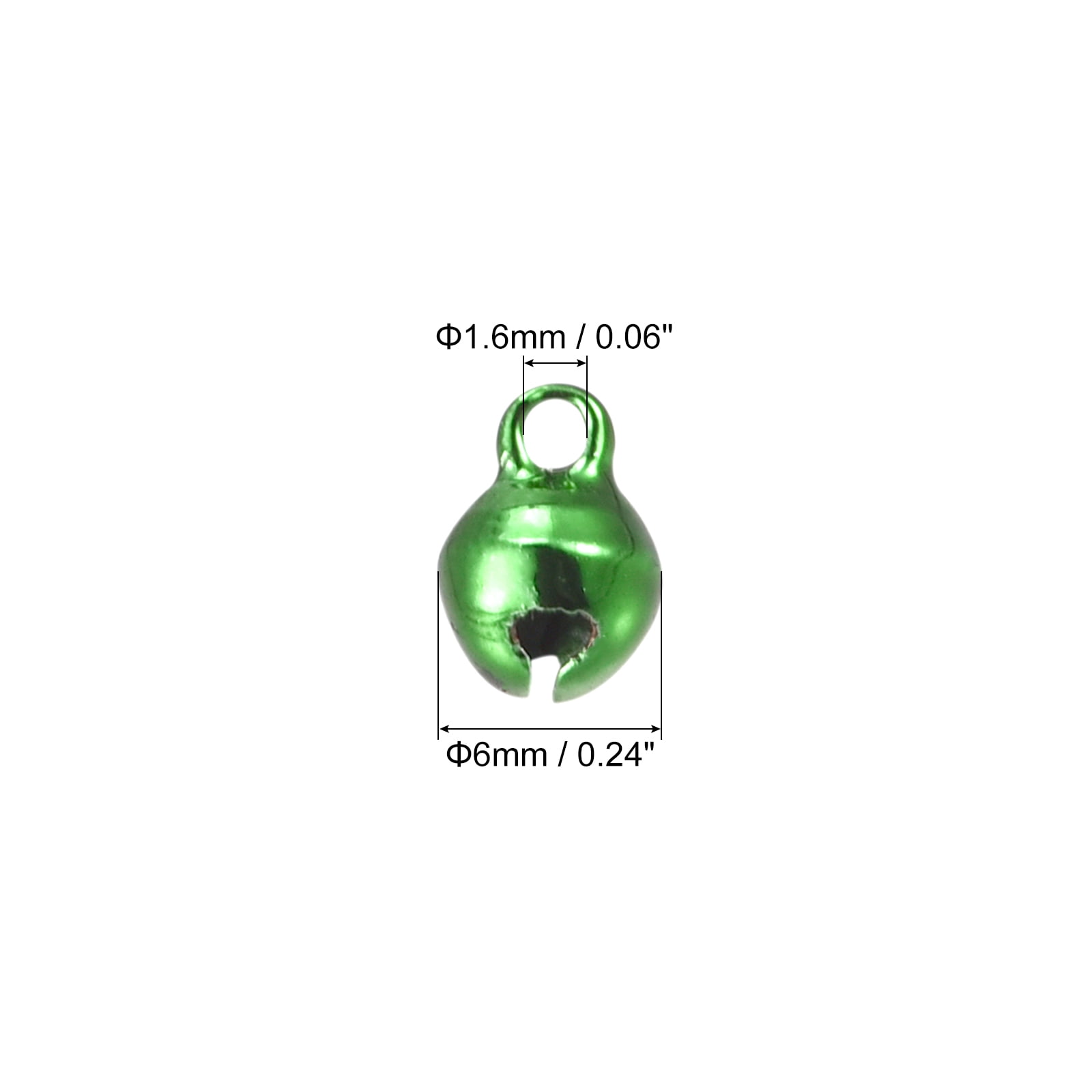 Unique Bargains Jingle Small Bells for Craft DIY Christmas Decoration Green 0.23in 80Pcs
