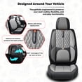 thumbnail image 6 of for Toyota Yaris 2015 Full Set Seat Covers Leather Seat Covers Interior Protection Tailored Fit Padded Support Armrest Compatible, Only 4 Door, 6 of 10