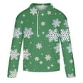 thumbnail image 4 of Aoochasliy Mens Hoodies Pullover Christmas Clearance Sport Sweatshirt Xmas Print Sports Fitness Pullover Half-Zip Sweatshirt, 4 of 5