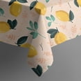 thumbnail image 5 of Yellow Lemon Fruit Leaves LightPink Pattern Square Tablecloth,Waterproof Square Table Cover,Wipeable Spillproof Washable Table Cover for Home Kitchen Party Decor 52"x52"(132x132cm), 5 of 6