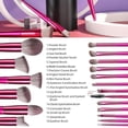 thumbnail image 2 of Makeup Brush Set 18 Pcs Premium Synthetic Foundation Powder Concealers Eye shadows Blush Makeup Brushes with black case, 2 of 7