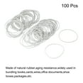 thumbnail image 3 of Unique Bargains 100 Pack Élastiques Extensibles Blancs 40mm x 1mm Élastiques pour Cheveux, 3 of 5