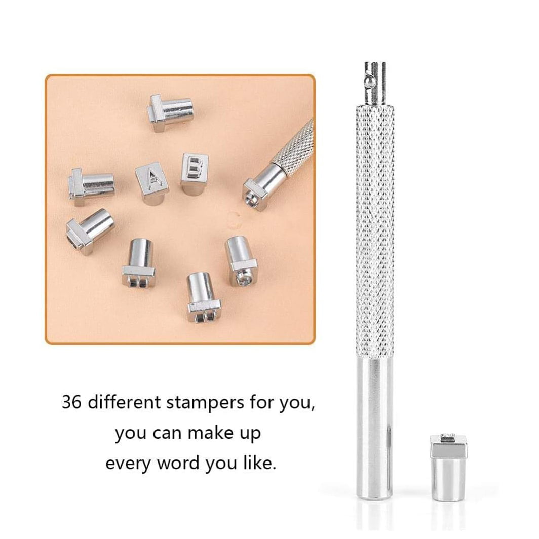 1 Box of 36 Letter and Number Stamp Sets, Metal Stamping Tools for Metal and Wood Stamping Punches 6mm, Silver