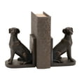 thumbnail image 3 of Decmode - Dark Brown Labrador Dog Bookends, Pair: 6" x 8" Each, 3 of 9