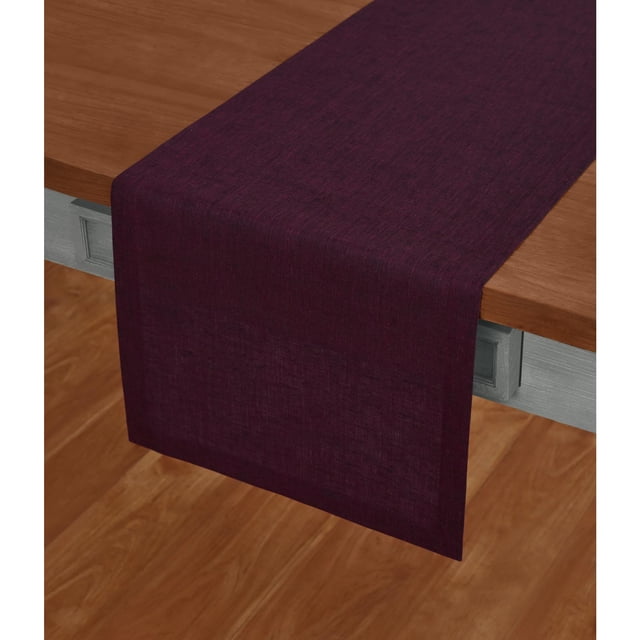 Tapete de mesa Solino Home Linen Chambray Burgundy Athena, 3 m
