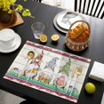 thumbnail image 3 of Gnomes Easter Placemats Set of 12, Eggs Tulips Spring Floral Wooden Placemats for Dining Table, Place Mats for Kitchen Tabletop, Waterproof Wipeable Dining Table Mats Set, 3 of 9