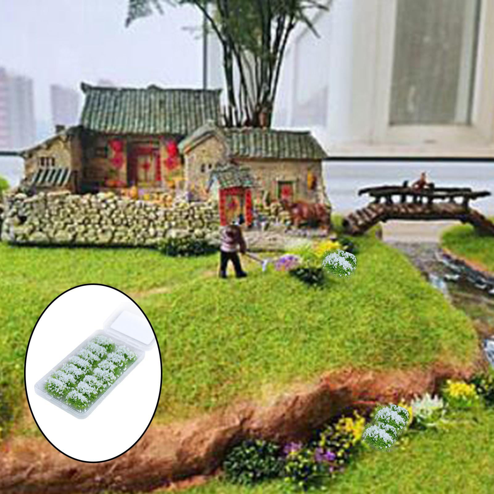 Sufanic Static Grass Model Grass Tufts Railway Artificial Grass Miniature Grass Tuft Terrain Kit for DIY Model Railway Fairy Garden Diorama Scenery