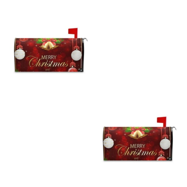 maskred Festive Atmosphere Vibrant Deer Patterned Sleeve For Mailbox Bright And Warm YTYH2309046 2Set