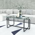thumbnail image 3 of Modern Tempered Glass Tea Table Coffee Table, Table for Living Room,Transparent 81014, 3 of 9