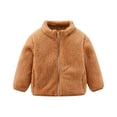 thumbnail image 5 of Mifsaly Boys Girls Fuzzy Fleece Jacket Full Zip Stand Collar Warm Winter Coat Kids Fall Winter Thermal Sherpa Outerwear with Pockets for School Outdoor, 5 of 9