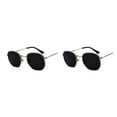 thumbnail image 4 of relayinert Fashionable Polarized Lens Small Square For Trendy Style Materials Silver black gray C1 2Set, 4 of 6