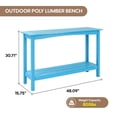 thumbnail image 2 of Bstjewey Outdoor 48" 2-Tier Console Table, Weatherproof HIPS, Blue, 2 of 7