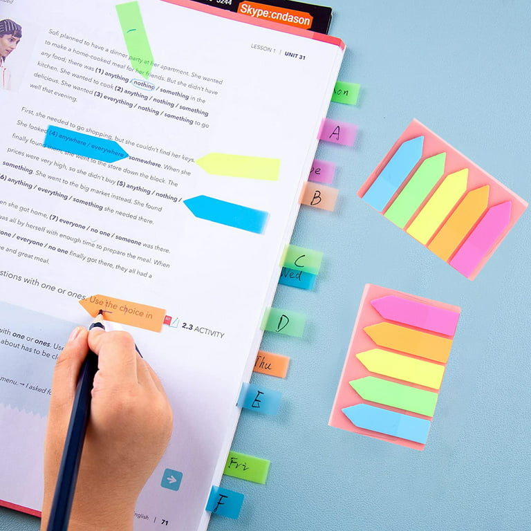 Roamall Book Annotation Kit 1050PCS Book Tabs with Marker Pen Transparent  Sticky Notes Sticky Tabs Book Markers Index Tabs for Aesthetic School Book