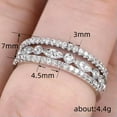 thumbnail image 2 of K-KED Women Elegant Delicate Jewelry Cubic Zircon 925 Silver Filled Ring Wedding Gifts Sz 6-10-10, 2 of 6