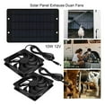 thumbnail image 5 of 6 Inch 12V Solar Exhaust Fan  Mini Ventilator Solar Panel Powered Fan Air Extractor for Dog Chicken House RV Greenhouse Fan ,High-Efficiency, 5 of 5