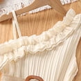 thumbnail image 4 of ITSAME Dress for Girls, Waist-Cinching Sleeveless Ruffled One Shoulder Kids Pageant Party Formal Dress Beige 11-12T, 4 of 7