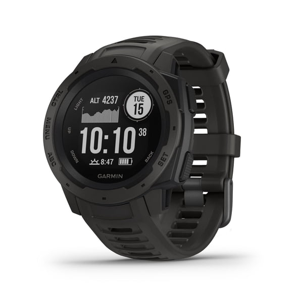 Garmin Instinct Rugged GPS Smartwatch and Fitness Tracker - Black