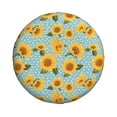 thumbnail image 2 of Coaee White Polka Dot Sunflower For Car Tire Sun Shield Spare Tire Protective Cover 14-17in For Suv, Truck, Jeep Waterproof Dustproof Thickening - 15 Inch, 2 of 8
