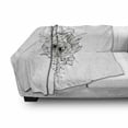 thumbnail image 3 of Cat Soft Flannel Fleece Throw Blanket, Abstract Hand Drawn Image of a Cat with Elements from Many Cultures Flowers Lines, Cozy Plush for Indoor and Outdoor Use, 50" x 70", Black White, by Ambesonne, 3 of 6