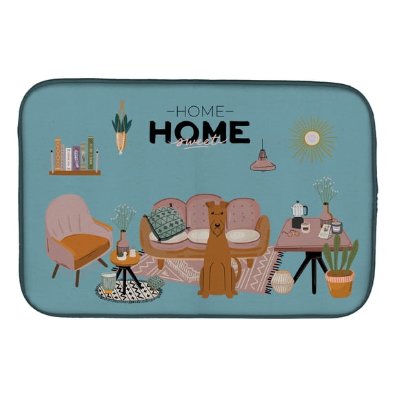 Irish Terrier Sweet Home Dish Drying Mat